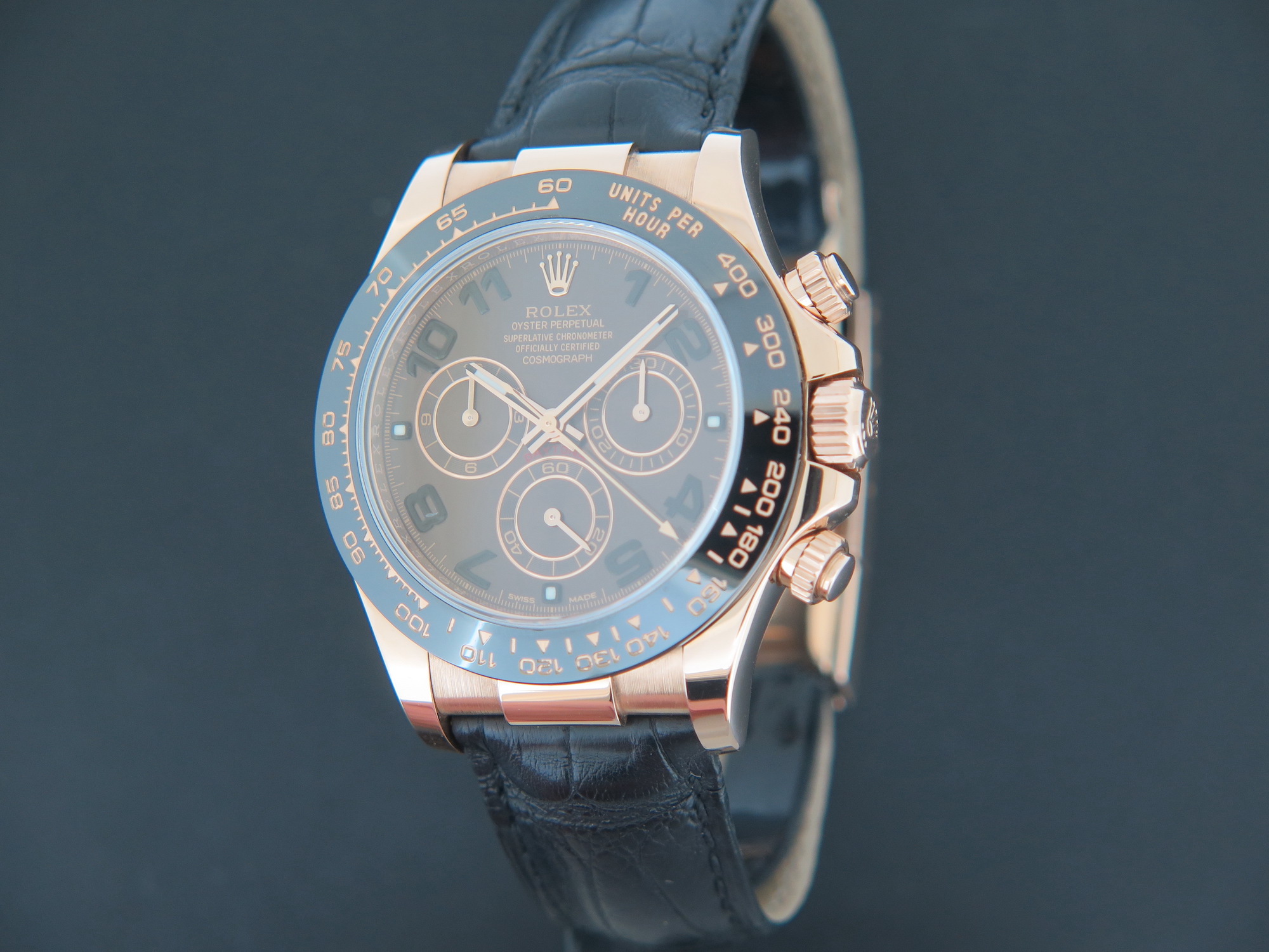 Rolex Daytona Everose Choco Arabic Dial Ln Horloges