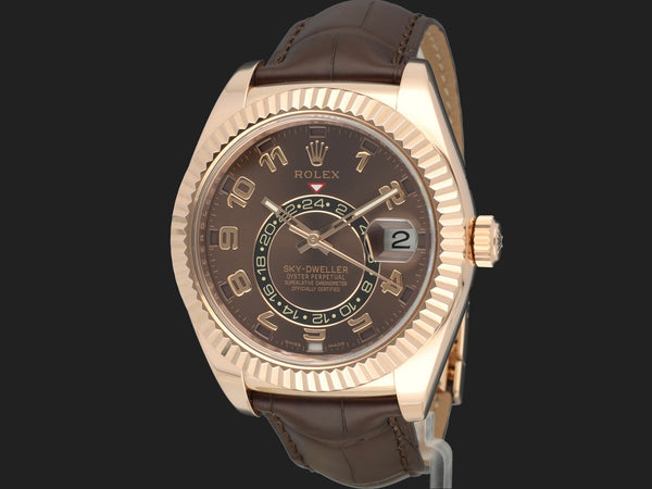 Rolex Sky-Dweller Rose Gold Chocolate Dial