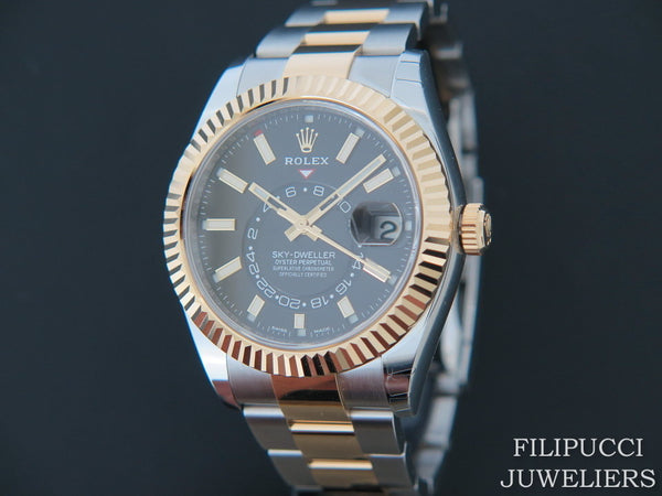 Rolex Sky-Dweller Gold/Steel Black