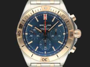 Breitling Chronomat B01 42 Rose Gold/Steel Blue Dial UB0134