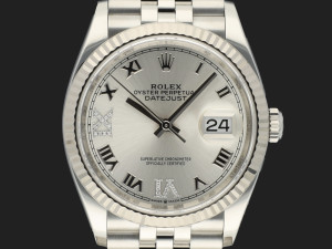 Rolex Datejust 36 Silver Diamond Dial 126234