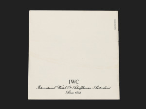 IWC Portofino Operating Instructions Booklet 