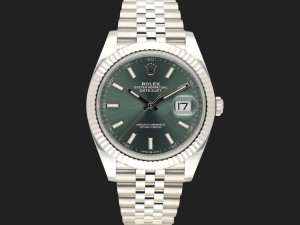 Rolex Datejust 41 Mint Green Dial 126334 NEW 