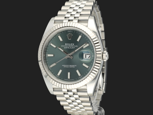 Rolex - Datejust 41 Mint Green Dial 126334 99% NEW