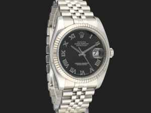 Rolex Datejust 36 Sunburst Black Roman Dial 116234