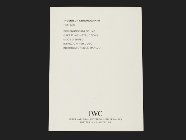 IWC - Operating Instructions Ingenieur Chronograph