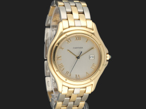 Cartier Cougar Panthere Gold/Steel Grey Dial 116000R