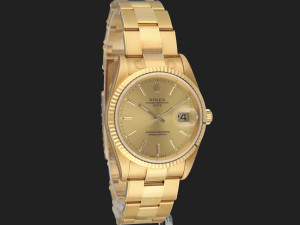 Rolex Date Yellow Gold Champagne Dial 15238