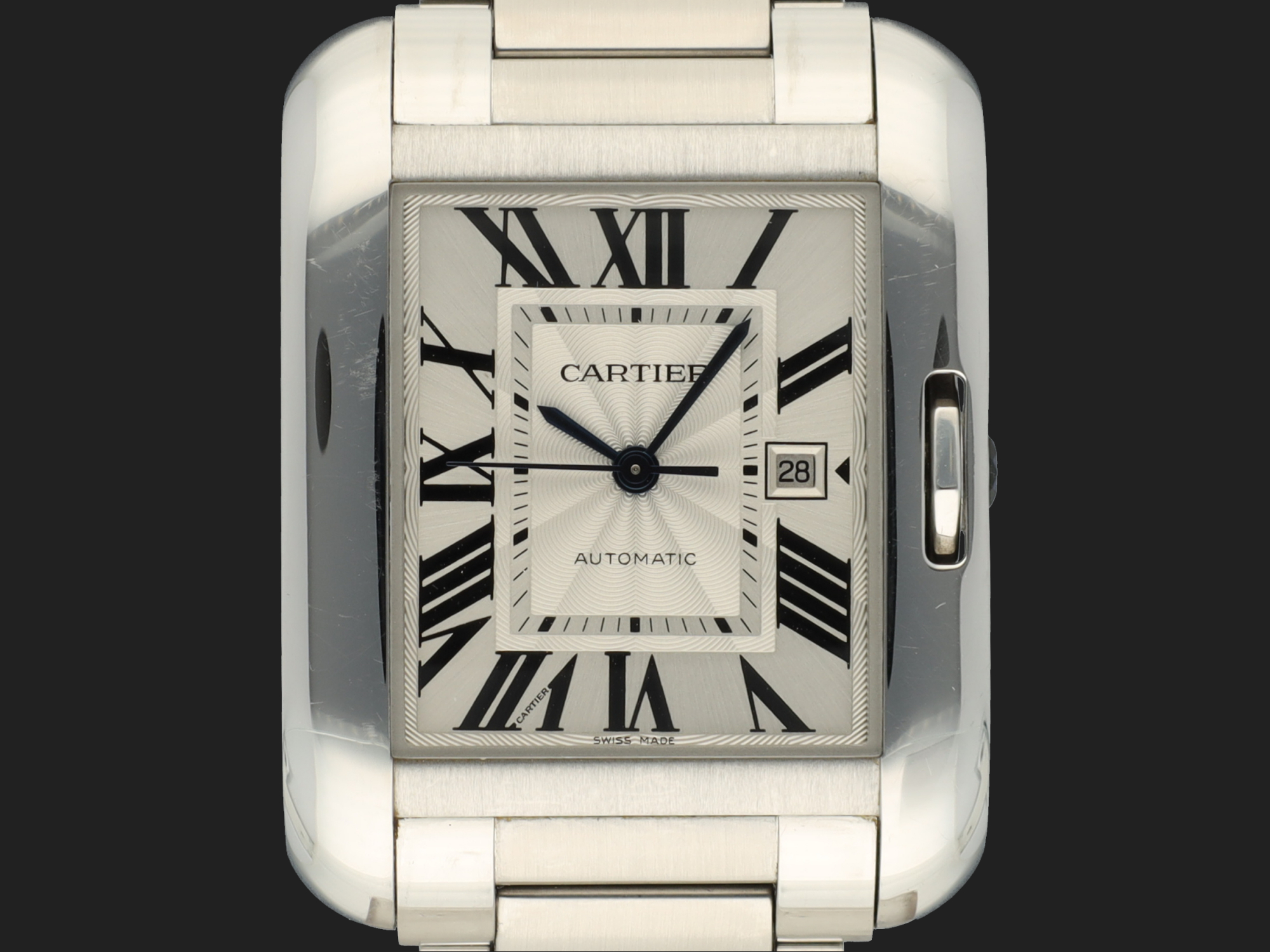 Cartier Tank Anglaise Medium Steel Silver Dial W5310009 Watches Filipucci Juweliers