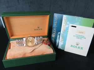 Rolex Datejust Gold/Steel Champagne Diamond Dial 16233