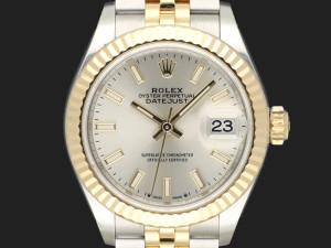 Rolex Lady-Datejust 28 Gold/Steel Silver Dial 279173