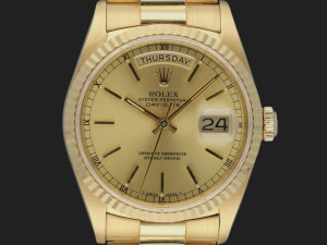 Rolex Day-Date 36 Yellow Champagne Dial 18238