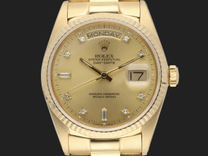 Rolex Day-Date Yellow Gold Champagne Diamond Dial 18038