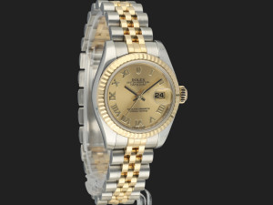 Rolex Lady-Datejust 26 Gold/Steel Champagne Roman Dial 179173