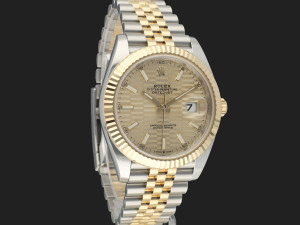 Rolex Datejust 41 Gold/Steel Champagne Fluted Motif Dial 126333 