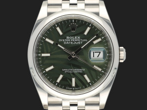 Rolex Datejust 36 Palm Motif Green Dial 126200