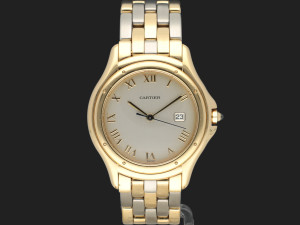 Cartier Cougar Panthere Gold/Steel Grey Dial 116000R