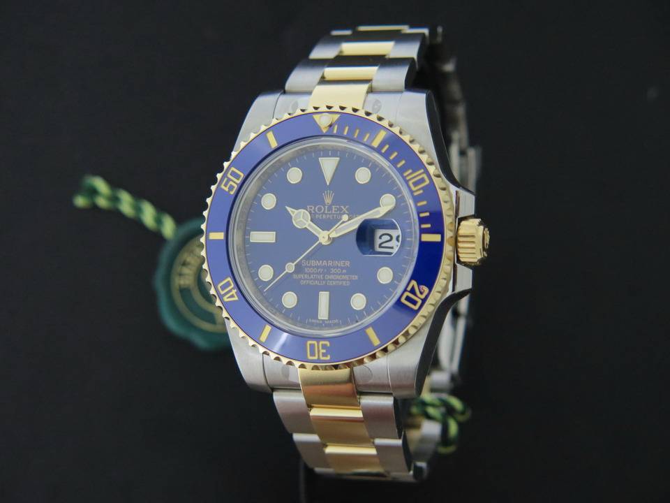 Rolex Submariner Date Gold Steel Blue Dial NEW 116613LB Horloges Filipucci Juweliers Maastricht