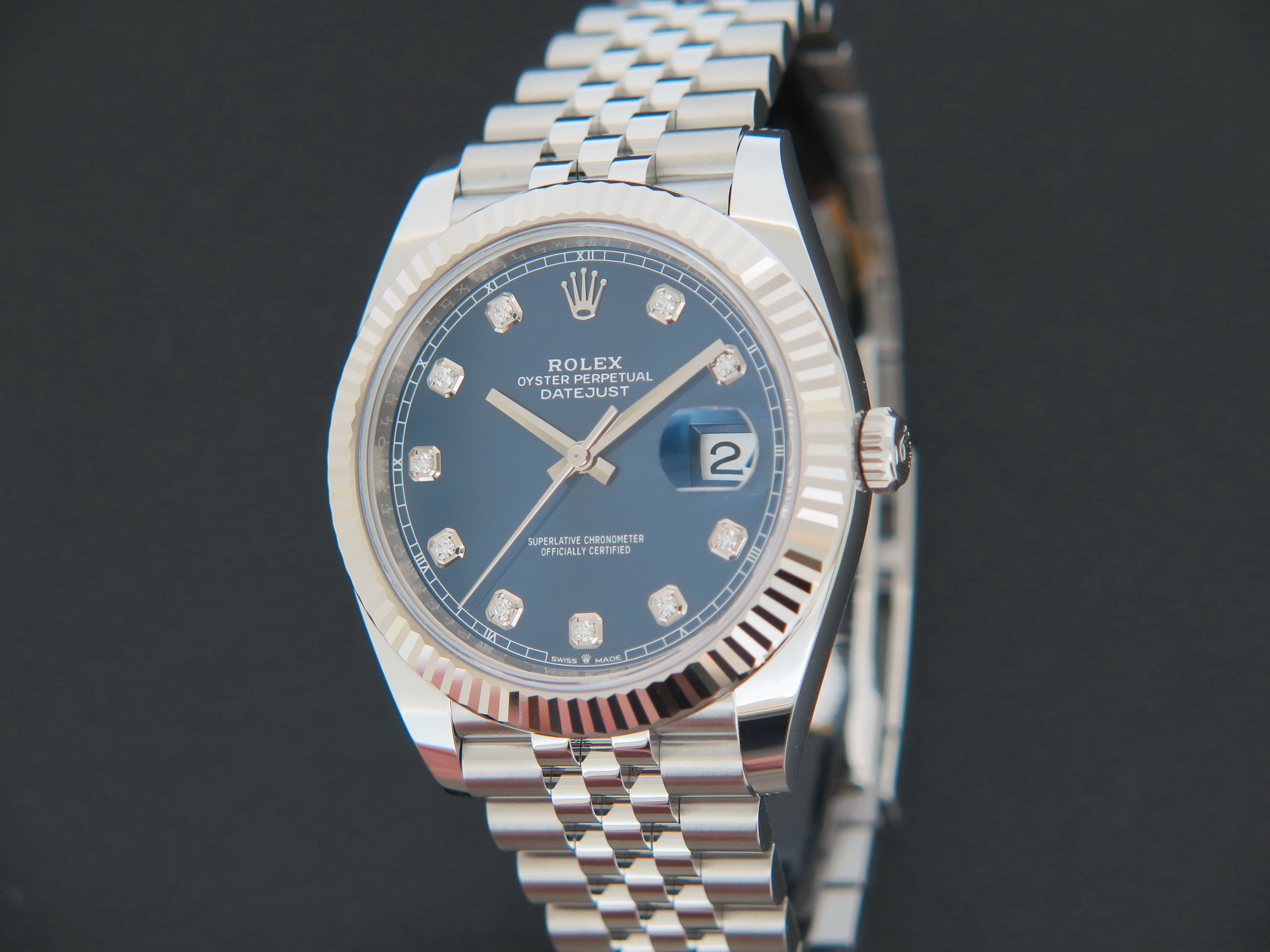 Rolex datejust 41 on sale blue diamond dial