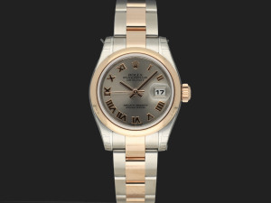 Rolex Lady-Datejust 28 Everose/Steel Rhodium Roman Dial 179161 NEW