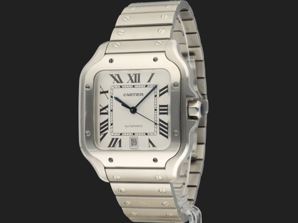 Cartier - Santos Large Date Steel Roman Dial WSSA0009 / 4072