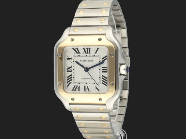 Cartier - Santos Medium Gold/Steel Roman Dial W2SA0016