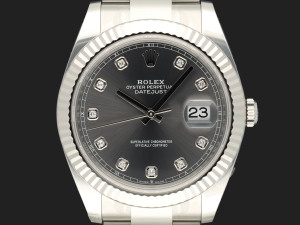 Rolex Datejust 41 Slate Diamond Dial 126334 99% NEW