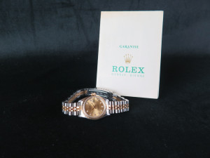 Rolex Lady-Datejust 26 Champagne Diamond Dial 69173