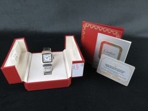 Cartier Santos Carree Automatic Gold/Steel 2961