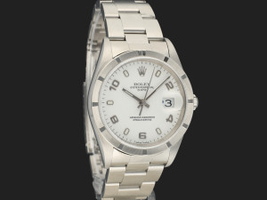 Rolex Date White Arab Dial 15210