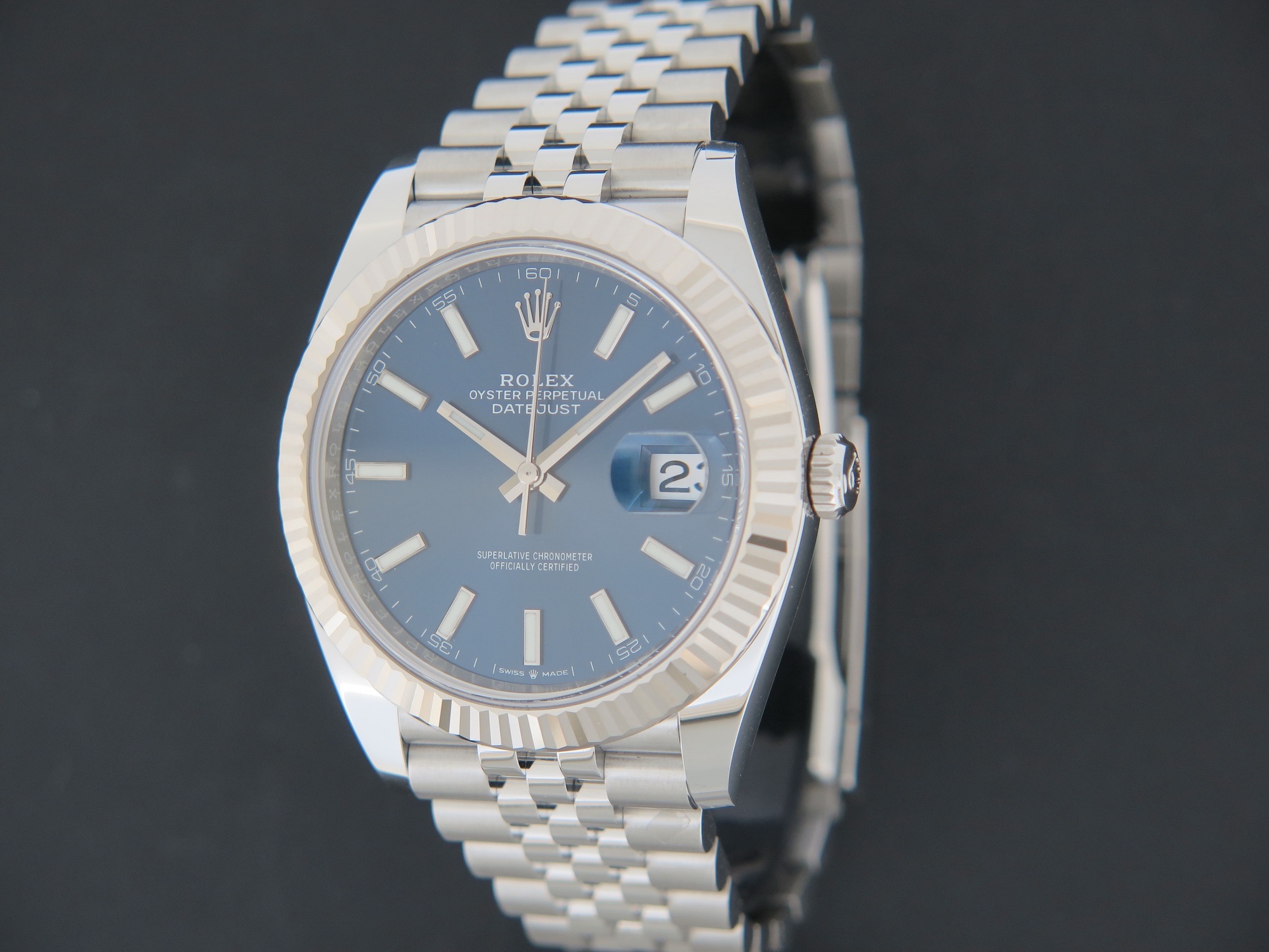 Rolex 41 blue on sale dial