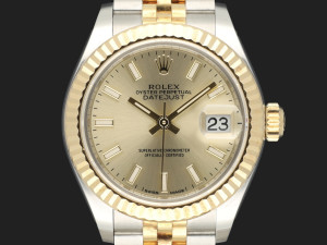 Rolex Lady-Datejust 28 Gold/Steel Champagne Dial 279173