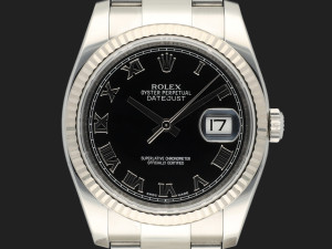 Rolex Datejust 36 Black Roman Dial 116234