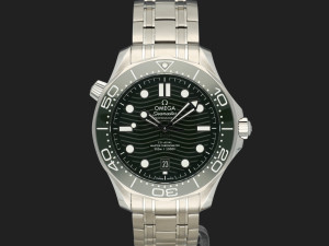 Omega Seamaster Diver 300M Co-Axial Master Chronometer Green Dial 210.30.42.20.10.001 NEW