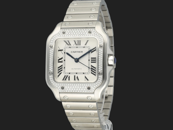 Cartier - Santos Medium Diamond Bezel W4SA0005 