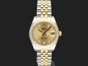 Rolex Datejust 31 Gold/Steel Champagne Diamond Dial 178273