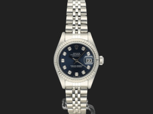 Rolex Lady-Datejust 26 Blue Diamond Dial 69174 