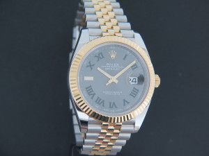 Rolex Datejust 41 Gold/Steel Slate Roman Dial 126333