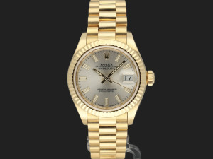 Rolex Datejust Lady 28 Yellow Gold Silver Dial 279178