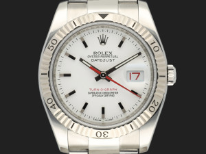 Rolex Datejust Turn-O-Graph White Dial 116264