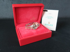 Rolex Lady-Datejust 26 Gold/Steel Grey Dial 79173