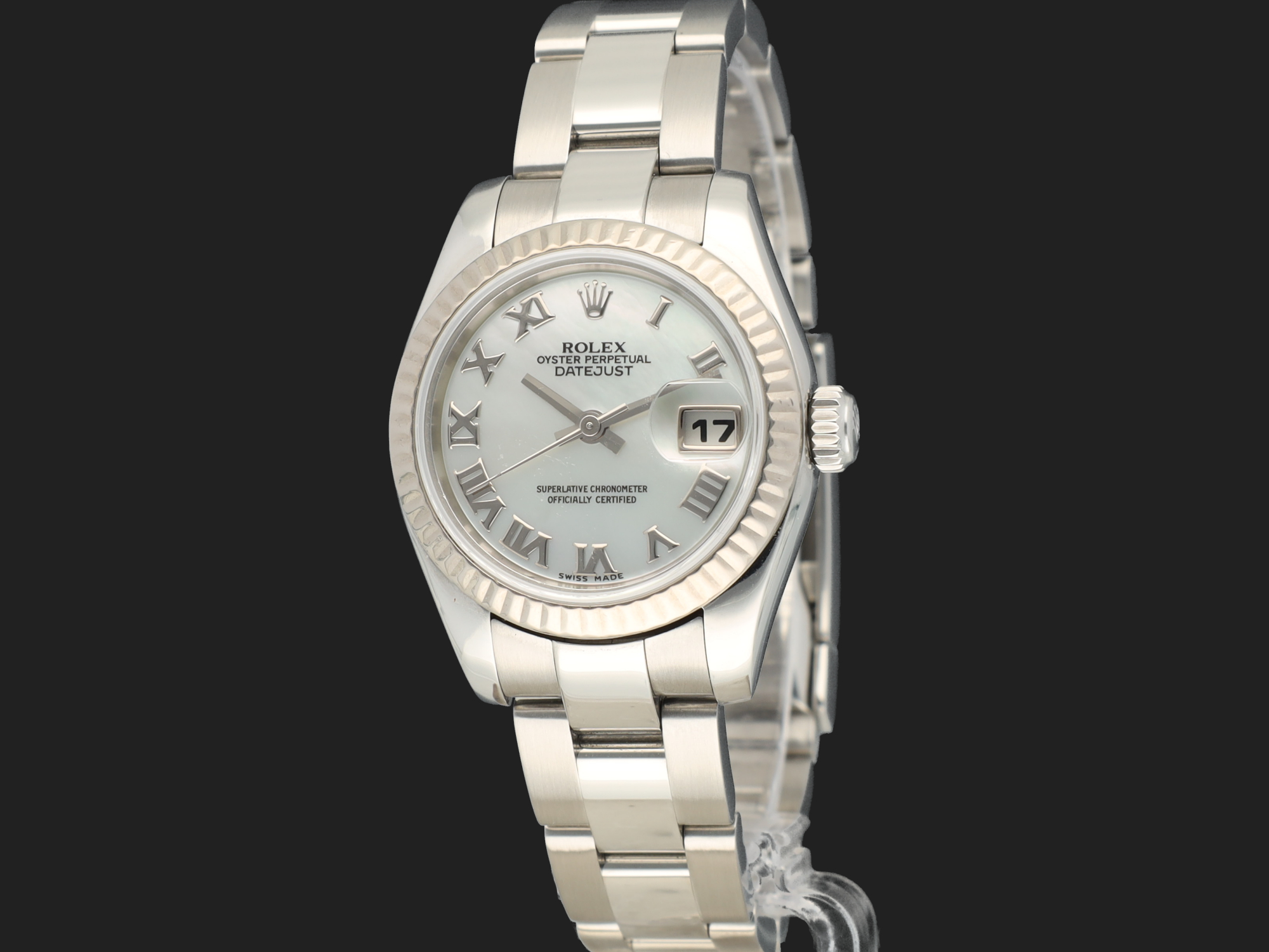 Rolex Lady Datejust 26 MOP Roman Dial 179174 Watches Filipucci Juweliers