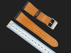 Breitling Black Leather Strap 24-20MM with Buckle