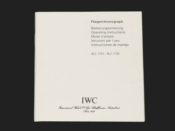 IWC - Fliegerchronograph Operating Instructions  Booklet     