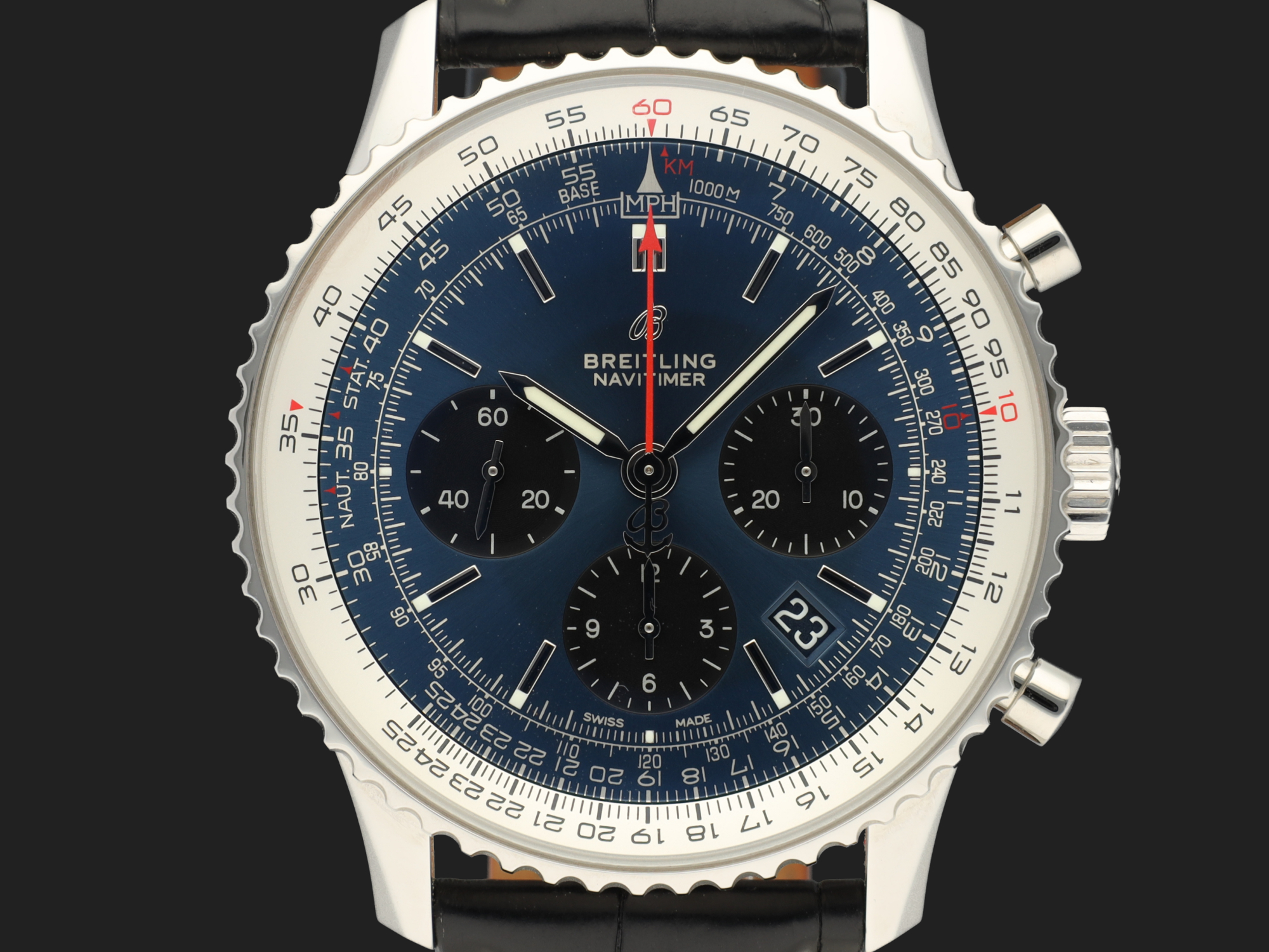 Breitling Navitimer 1 B01 Chronograph Blue Dial AB0121211C1P1 Uhren Filipucci Juwelers