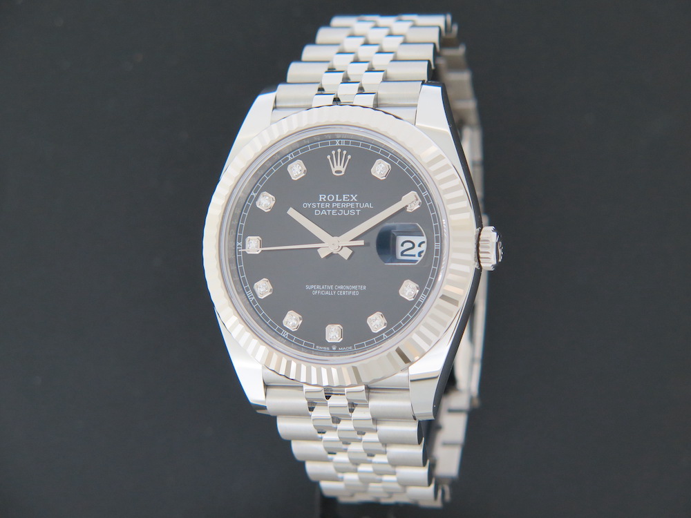 datejust 41 black diamond dial