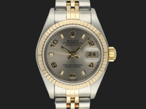 Rolex Lady-Datejust 26 Gold/Steel Grey Dial 79173