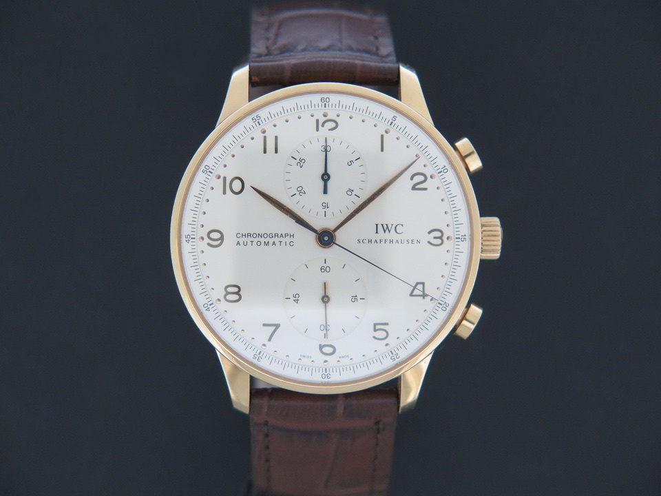 IWC Portugieser Chronograph Rose Gold IW371402 Watches Filipucci Juweliers