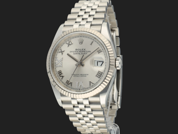 Rolex - Datejust 36 Silver Diamond Dial 126234