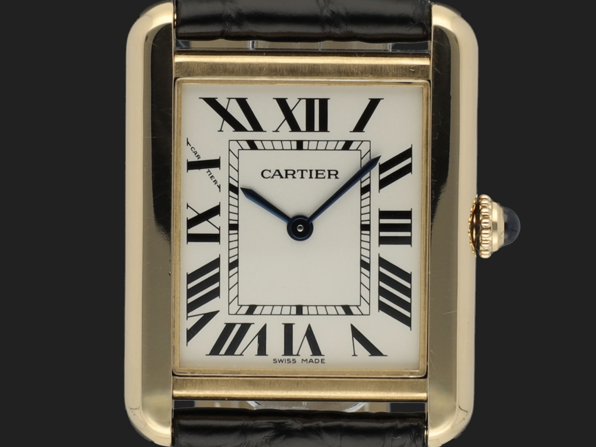 Cartier tank solo small gold best sale